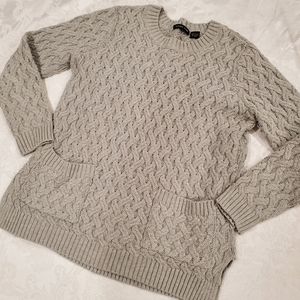 Gray cable knit sweater